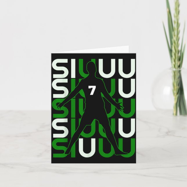 Siuuuu Funny Soccer Present For Soccer Lovers Fan  Kort (Framsida)