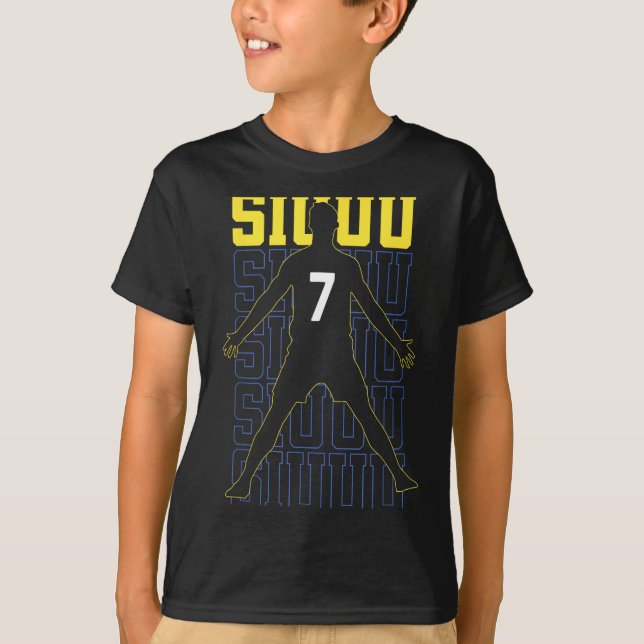 Siuuuu Funny Soccer Present For Soccer Lovers Fan  T Shirt (Framsida)