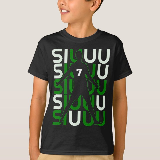 Siuuuu Funny Soccer Present For Soccer Lovers Fan  T Shirt (Framsida)