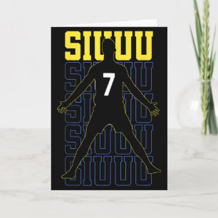 Siuuuu Roligt Fotboll Present För Fotboll Fans Kort