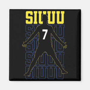 Siuuuu Roligt Fotboll Present För Fotboll Fans Magnet