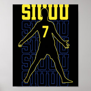 Siuuuu Roligt Fotboll Present För Fotboll Fans Poster