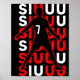 Siuuuu Roligt Fotboll Present För Fotboll Fans Poster