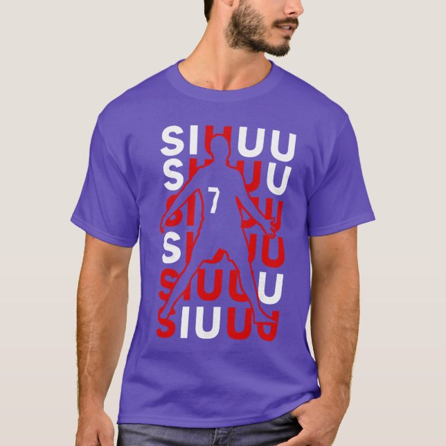 Siuuuu Roligt Fotboll Present för Fotboll Fans  T Shirt (Framsida)