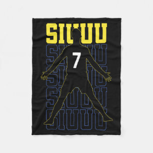 Siuuuu Roligt Fotboll Present Till Fotboll Fans Fleecefilt