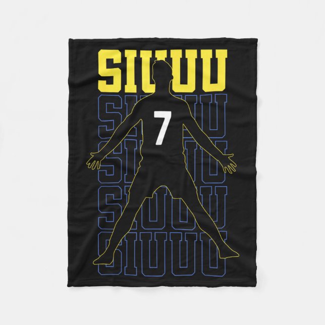 Siuuuu Roligt Fotboll Present Till Fotboll Fans  Fleecefilt (Framsidan)