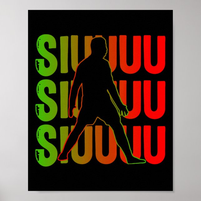 Siuuuu Roligt Fotboll Present Till Fotboll Fans  Poster (Framsidan)