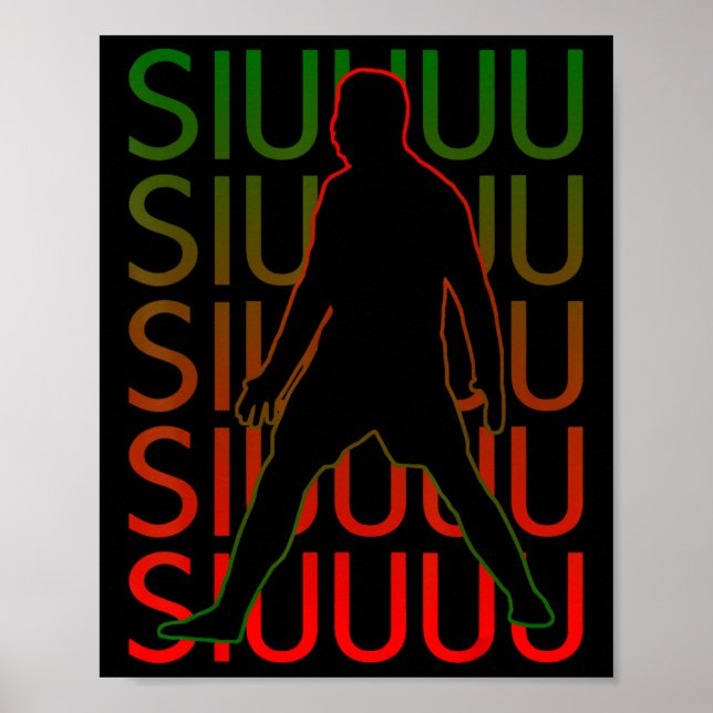 Siuuuu Roligt Fotboll Present Till Fotboll Fans  Poster (Framsidan)