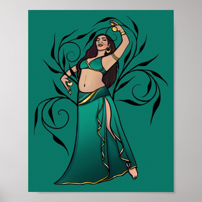 Sivoney Belly Dancer Goddess Poster (Framsidan)