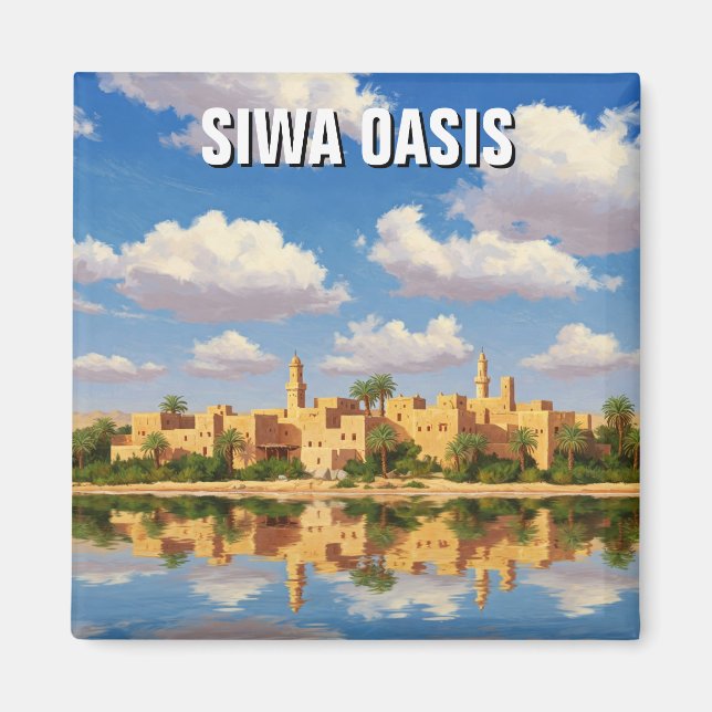 Siwa Oasis Egypten Travel Magnet (Framsidan)