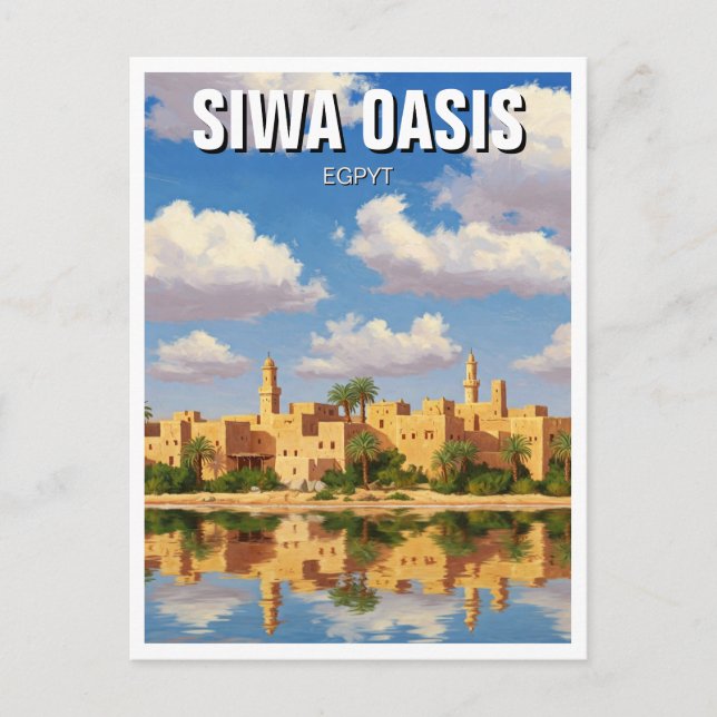 Siwa Oasis Egypten Travel Vykort (Framsida)