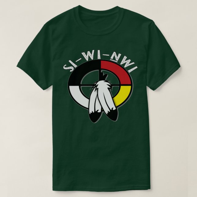 SiWiNwi Medicine Wheel Native American First Natio T Shirt (Design framsida)
