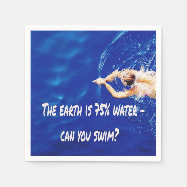 Siwmming Simma Team Kärlek till Simma Bassäng Pappersservett (Framsidan)