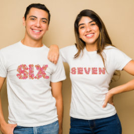"SIX" från 6-7 Valentine's Day Meme-Duon T Shirt