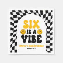 Six Is A Vibe Retro Sjätte 6-års Födelsedagsfest