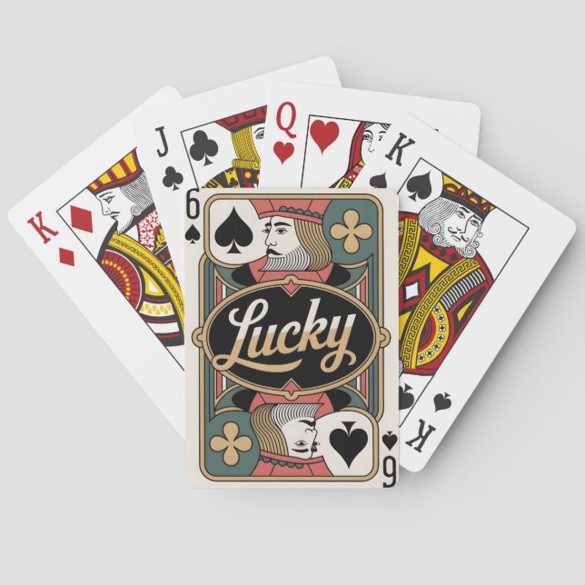 Six Of Spades Lucky Card Deck Casinokort (Baksidan)