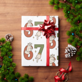 Six Seven 67 6 7 Christmas Santa Elf Meme Presentpapper