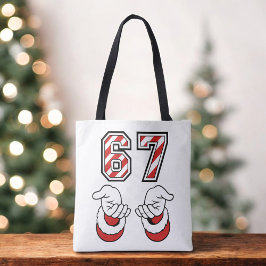  Six Seven 67 6 7 Festive Christmas Meme Holiday Tygkasse
