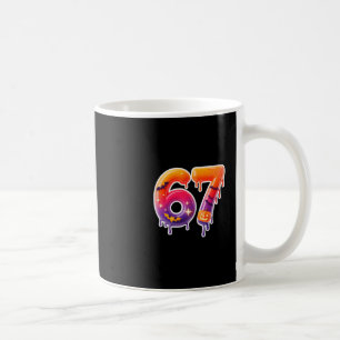 Six Seven 67 6 7 Meme Design Rolig Glass Drip  Kaffemugg