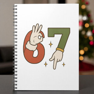 Six Seven 67 6 7 Tomte Alv Jul Meme Anteckningsbok