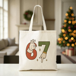 Six Seven 67 6 7 Tomte Alv Jul Meme Tygkasse