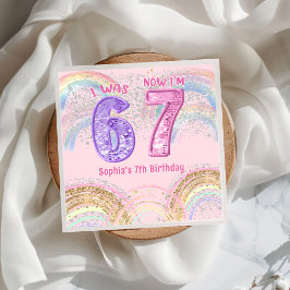 Six Seven 67 Birthday Napkins Pappersservett