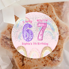 Six Seven 67 Birthday Sticker Runt Klistermärke