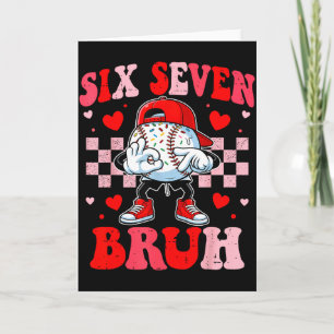 Six Seven 67 Bruh 6 7 Meme Baseball Glassis Dopp Kort