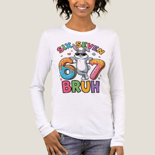 Six Seven 67 Bruh Påskharen Meme T-Shirt Rolig