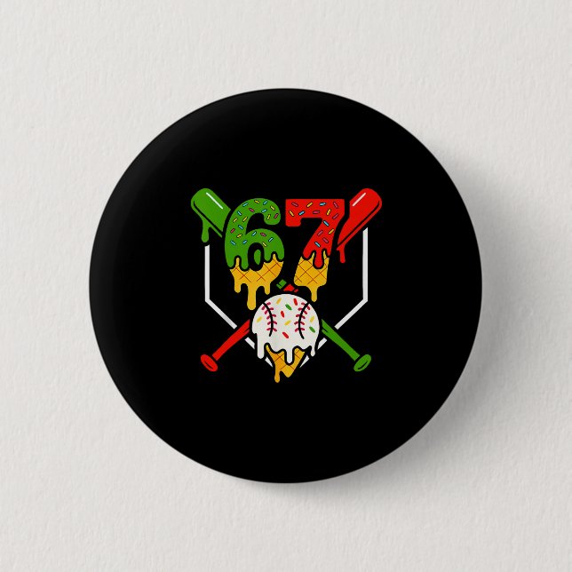 Six Seven 67 Bysebyll Glass Isglass Dropp Cool Gen Knapp (Framsida)