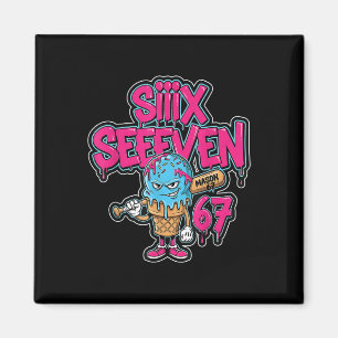 Six Seven 67 Bysebyll Spelare Glass Drip Meme L Magnet
