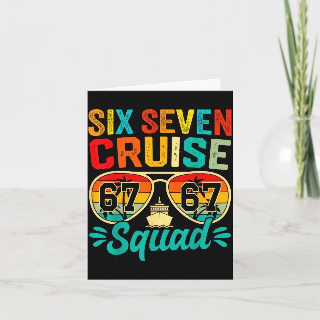 Six Seven 67 Cruise Squad 2025 Funny Kids Cruise M Kort (Framsida)