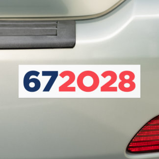 Six Seven 67 for President 2028 Funny Bildekal