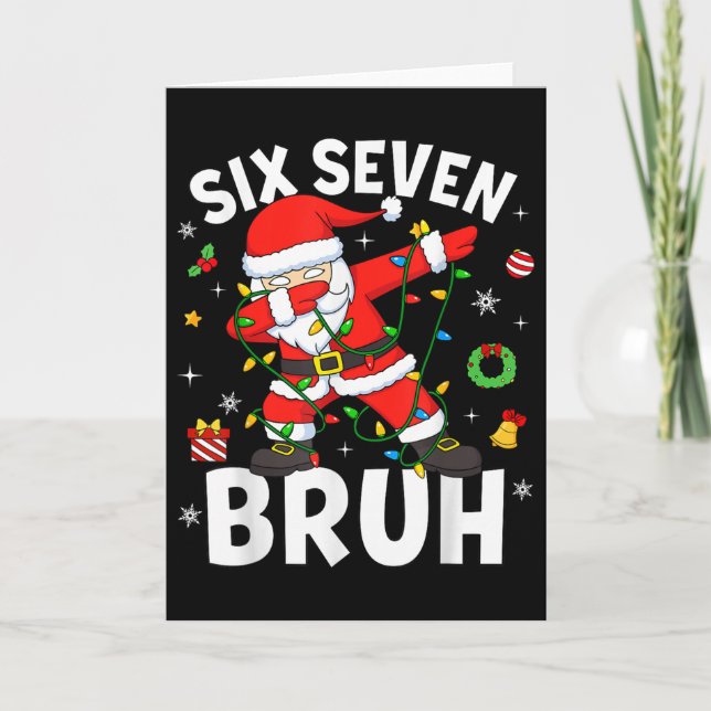 Six Seven 67 Gen Z Alpha Meme Bruh Jul Dabbi Kort (Framsida)