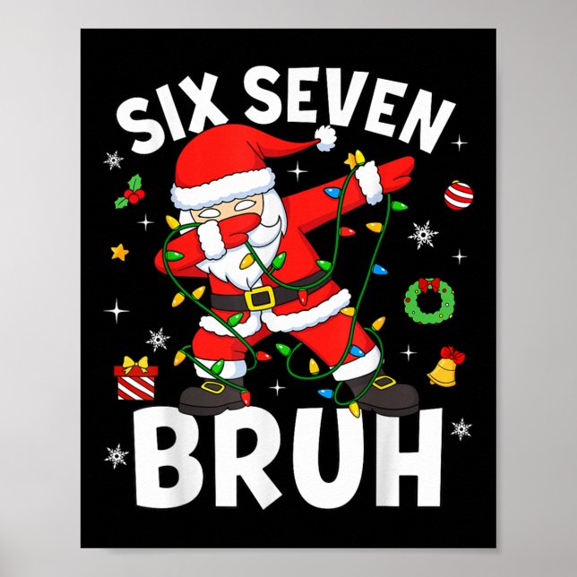 Six Seven 67 Gen Z Alpha Meme Bruh Jul Dabbi Poster (Framsidan)