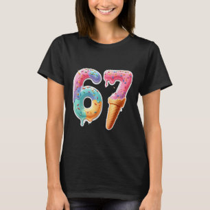 Six Seven 67 Glass Dropp Sport Cool Meme Rolig T Shirt