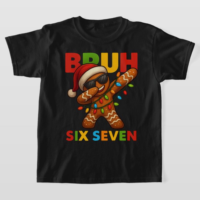 SIX SEVEN 67 Jul Tomte Bruh | Rolig Dabbing Peppar T Shirt (Laydown)
