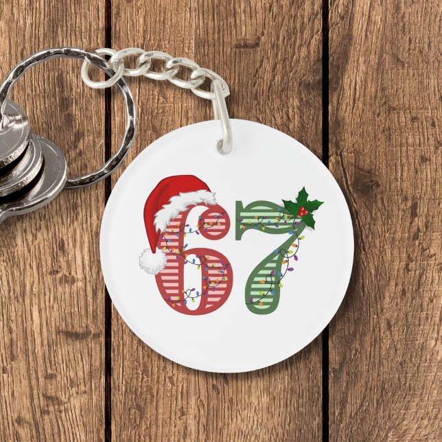 Six Seven 67 Julfirande (67 six seven Christmas Key chain)