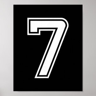 Six Seven 67 Matchande Nummer 7 Halloween Födelsed Poster