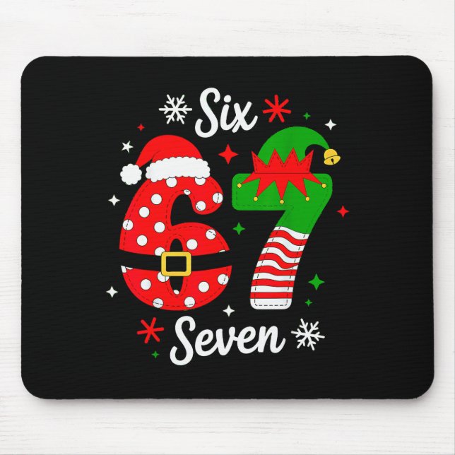 Six Seven 67 Meme 6 7 Tomte Jul Pyjamas Barn Musmatta (Framsidan)