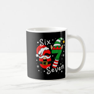 Six Seven 67 Meme 6 7 Tomte Jultomte Julpyjamas Kaffemugg