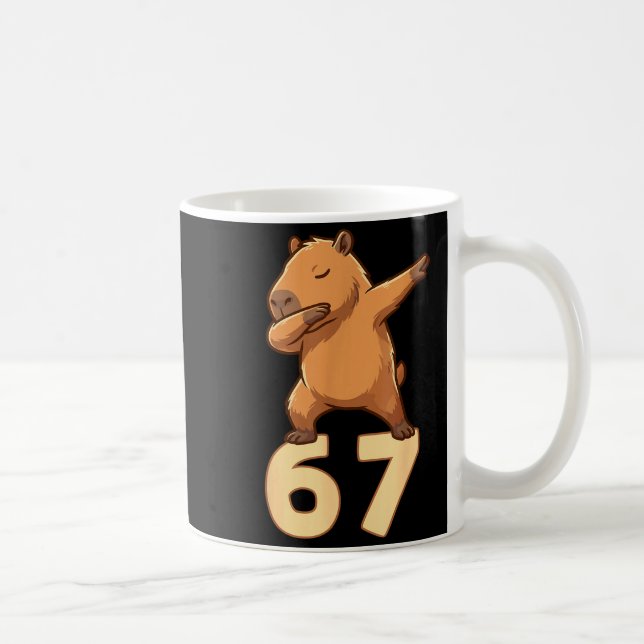 Six Seven 67 Meme Capybara Funny 67 Capybara For K Kaffemugg (Höger)