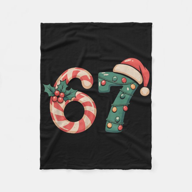 Six Seven 67 Meme Christmas  Fleecefilt (Framsidan)