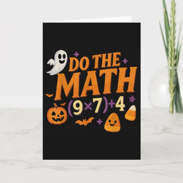 Six Seven 67 Meme Do The Math Halloween Alpha Gen  Kort (Framsida)