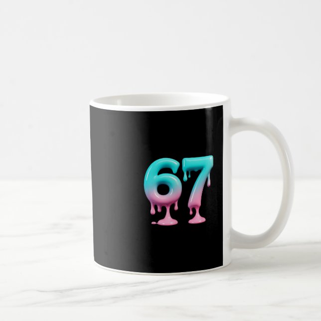 Six Seven 67 Meme För Gen Alpha Barn Och Vuxna 6  Kaffemugg (Höger)