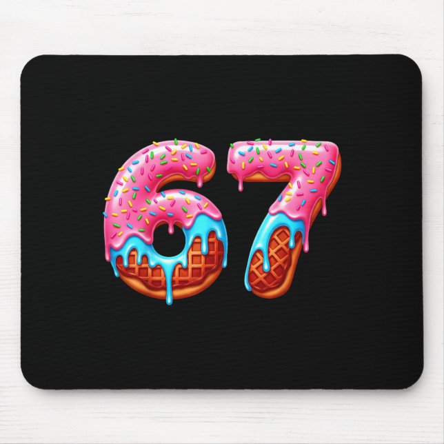 Six Seven 67 Meme Funny Donut Ice Cream Drip Numbe Musmatta (Framsidan)