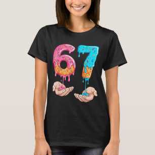 Six Seven 67 Meme Glass Strömmar Rolig T Shirt