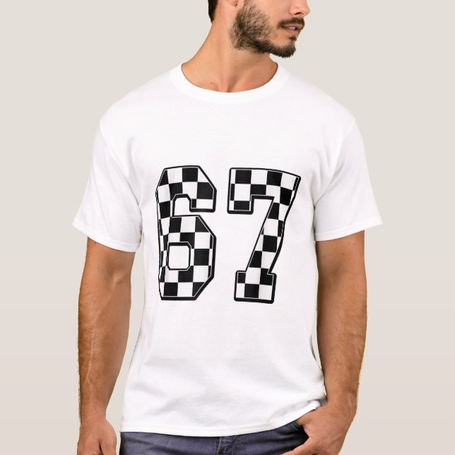 Six Seven 67 Meme Number 67  T Shirt (Framsida)