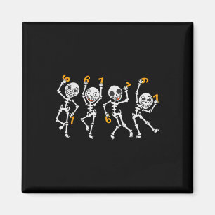 Six Seven 67 Meme Rolig Halloween Dansande Skelett Magnet