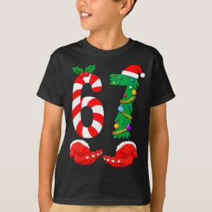 Six Seven 67 Meme Santa Jul Holiday Roligt T Shirt